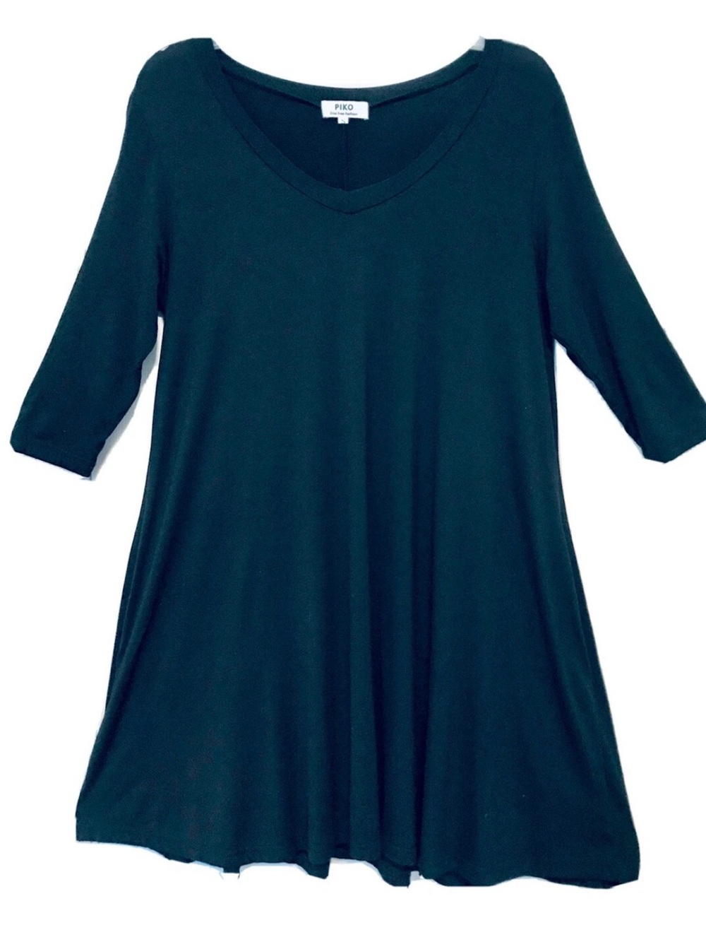 Piko Envi Free Fashion Womens S Black V Neck Half Sleeve A Line Skater Dress